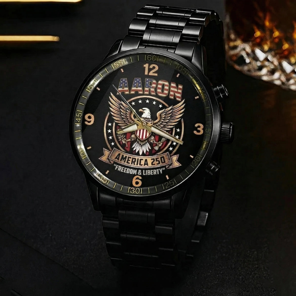AARON Personalized Name Watch America 250 Freedom & Liberty
