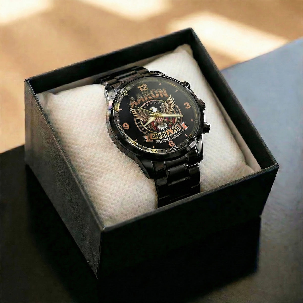 AARON Personalized Name Watch America 250 Freedom & Liberty
