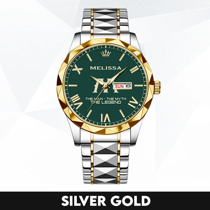 The Man The Myth The Legend Gold & Green Watch MELISSA M1-W32