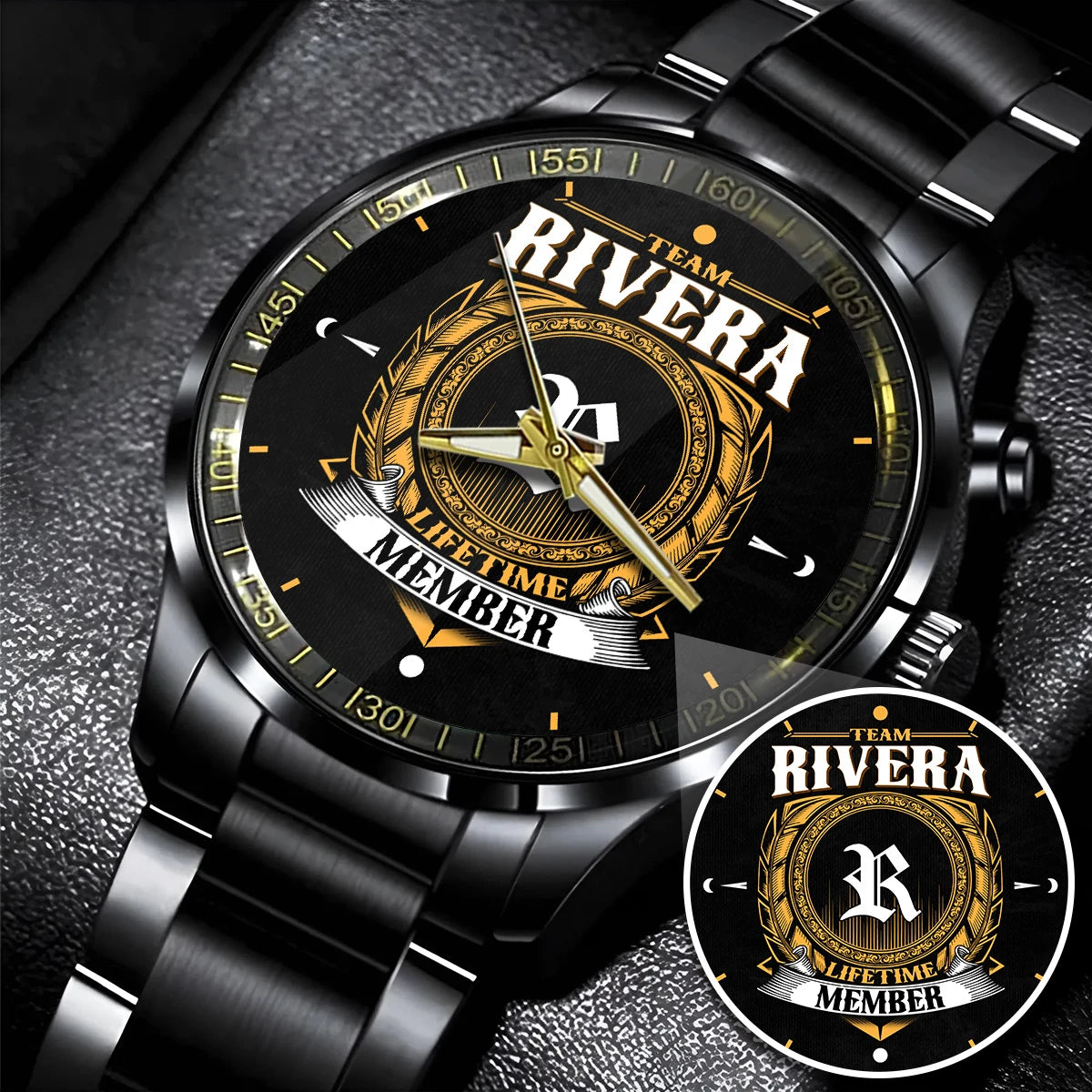 RIVERA 13K1-445 Personalized Watch, Premium Gift for Anniversary