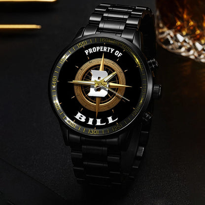 Property Of Your Name Compass Watch BILL M1-W18