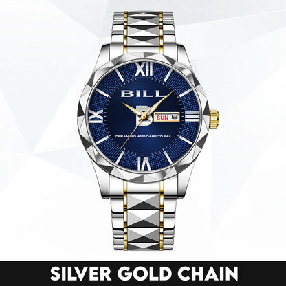 Blue & Silver Watch Dream Big and Dare to Fail BILL M1-W36