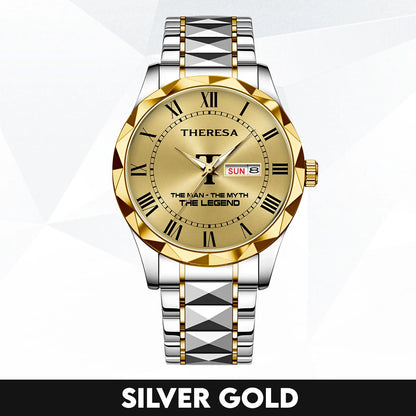 The Man The Myth The Legend Gold Watch THERESA M1-W37