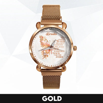 They Whisper To Her You Can't Withstand The Storm Golden Rose Watch BROOKS M1-W19