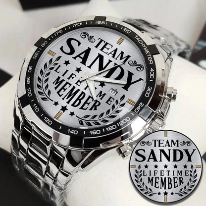 SANDY 13K1-437 Alloy-Quatz-Men Watch, Personalized Premium Gift for Anniversary