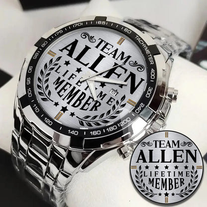 ALLEN 13K1-437 Alloy-Quatz-Men Watch, Personalized Premium Gift for Anniversary