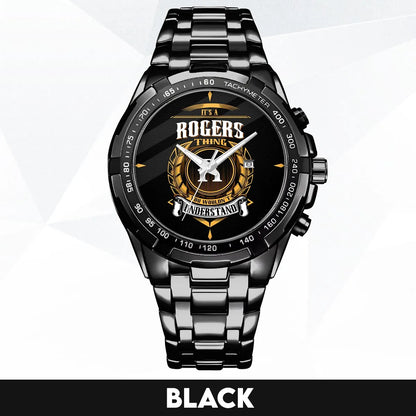 ROGERS 13K1-434 Alloy-Quatz-Men Watch, Personalized Premium Gift for Anniversary
