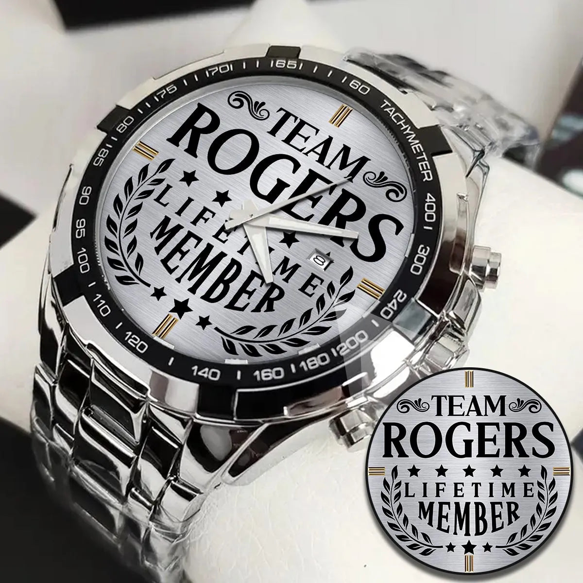 ROGERS 13K1-437 Alloy-Quatz-Men Watch, Personalized Premium Gift for Anniversary