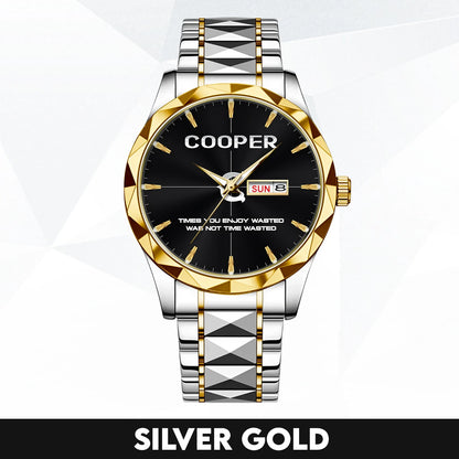 Gold & Black Watch Time You Enjoy Wasting Was Not Time Wasted COOPER M1-W35