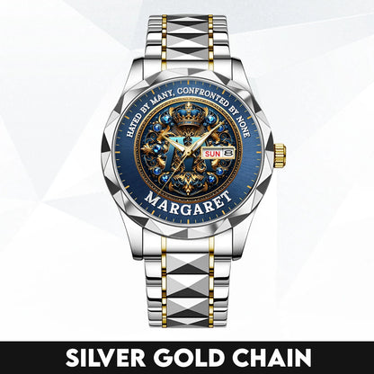 Hated By Many Confronted By None Golden Blue Watch MARGARET M1-W15