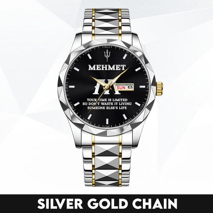 Your Time Is Limited Don't Waste It Living Someone Else's Life Silver Watch MEHMET M1-W30