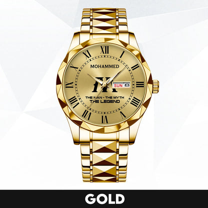 The Man The Myth The Legend Gold Watch MOHAMMED M1-W37