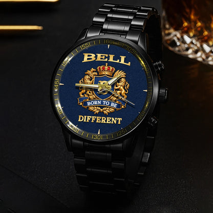 Personalized Born to Be Different Gold Logo Blue Watch BELL M1-W25