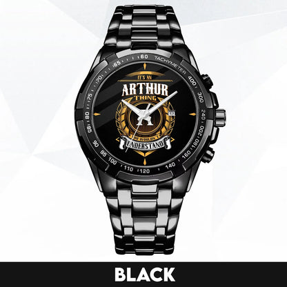 ARTHUR 13K1-434 Alloy-Quatz-Men Watch, Personalized Premium Gift for Anniversary