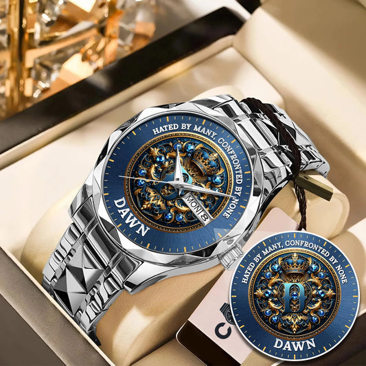 Hated By Many Confronted By None Golden Blue Watch DAWN M1-W15