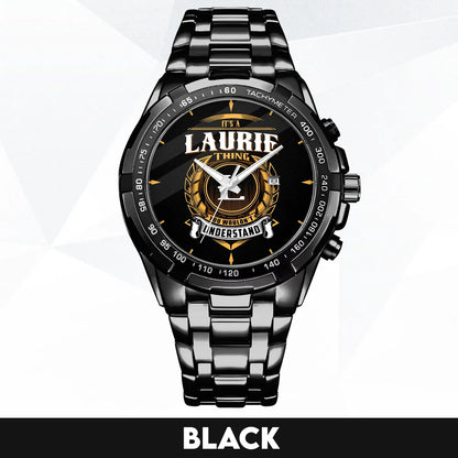 LAURIE 13K2-434 Alloy-Quatz-Men Watch, Personalized Premium Gift for Anniversary