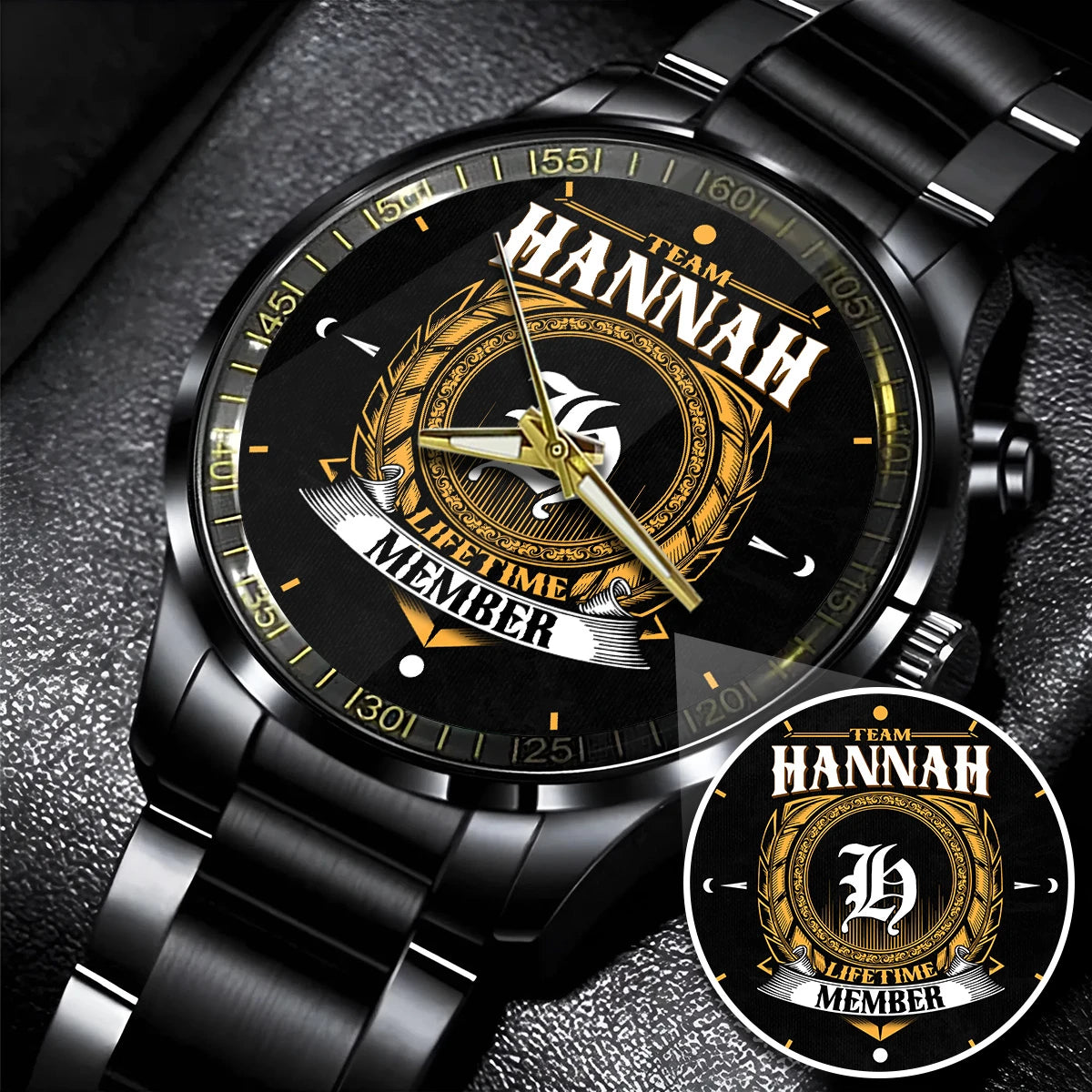 HANNAH 13K1-445 Personalized Watch, Premium Gift for Anniversary