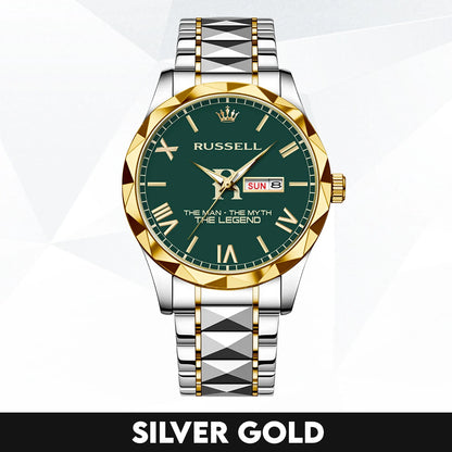 The Man The Myth The Legend Gold & Green Watch RUSSELL M1-W32