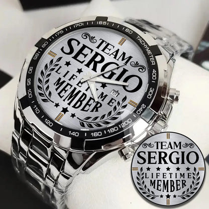 SERGIO 13K1-437 Alloy-Quatz-Men Watch, Personalized Premium Gift for Anniversary