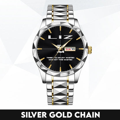Gold & Black Watch Time You Enjoy Wasting Was Not Time Wasted LIZ M1-W35