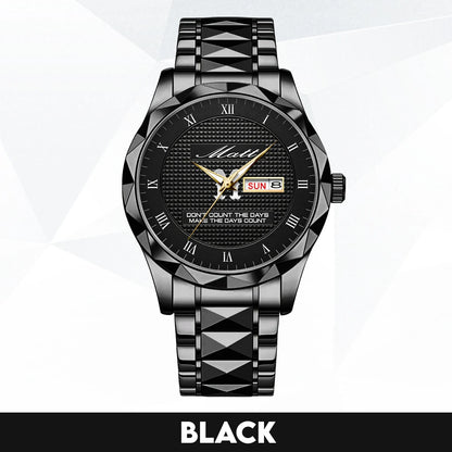Silver & Black Watch Make the Days Count MATT M1-W34