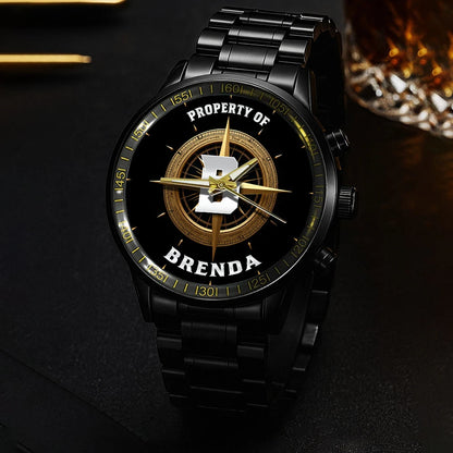 Property Of Your Name Compass Watch BRENDA M1-W18