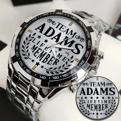 ADAMS 13K1-437 Alloy-Quatz-Men Watch, Personalized Premium Gift for Anniversary