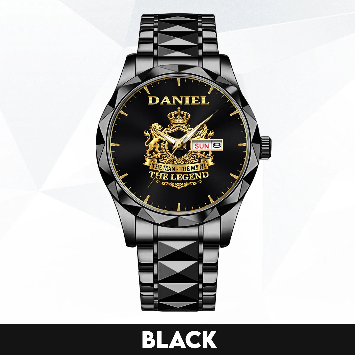 The Man The Myth The Legend Gold Lion Crest Watch DANIEL M1-W40