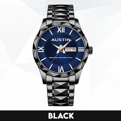 Blue & Silver Watch Dream Big and Dare to Fail AUSTIN M1-W36