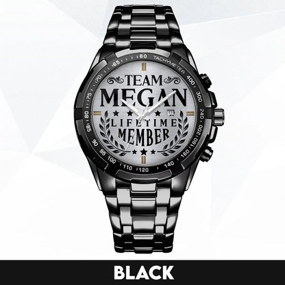 MEGAN 13K1-437 Alloy-Quatz-Men Watch, Personalized Premium Gift for Anniversary