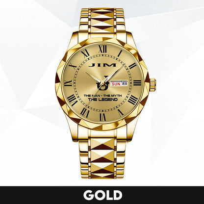 The Man The Myth The Legend Gold Watch JIM M1-W37