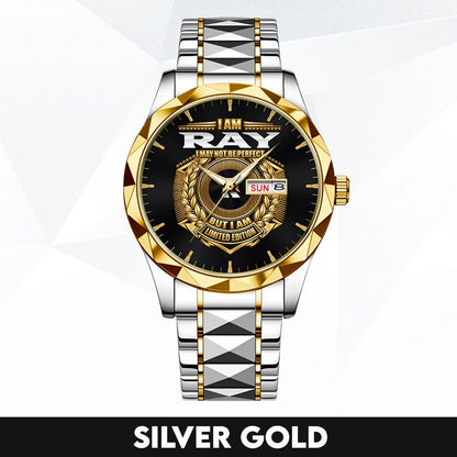 I Am Name I May Not Be Perfect Gold Watch RAY M1-W41