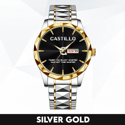Gold & Black Watch Time You Enjoy Wasting Was Not Time Wasted CASTILLO M1-W35