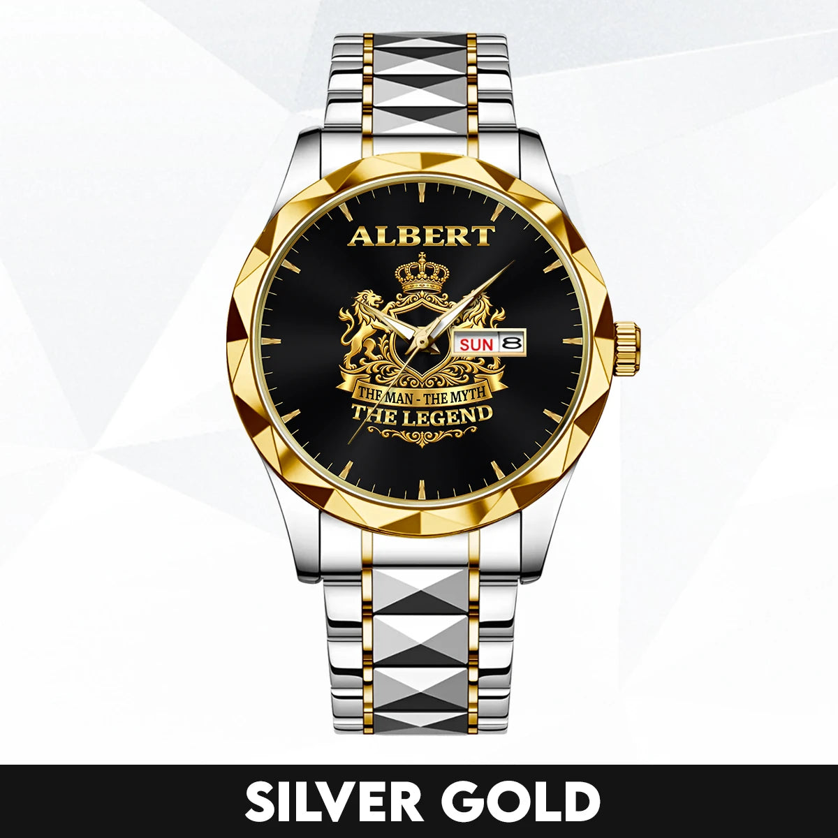 The Man The Myth The Legend Gold Lion Crest Watch ALBERT M1-W40