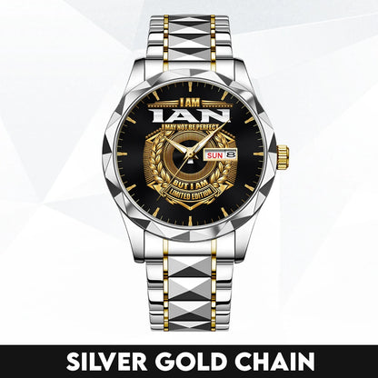 I Am Name I May Not Be Perfect Gold Watch IAN M1-W41