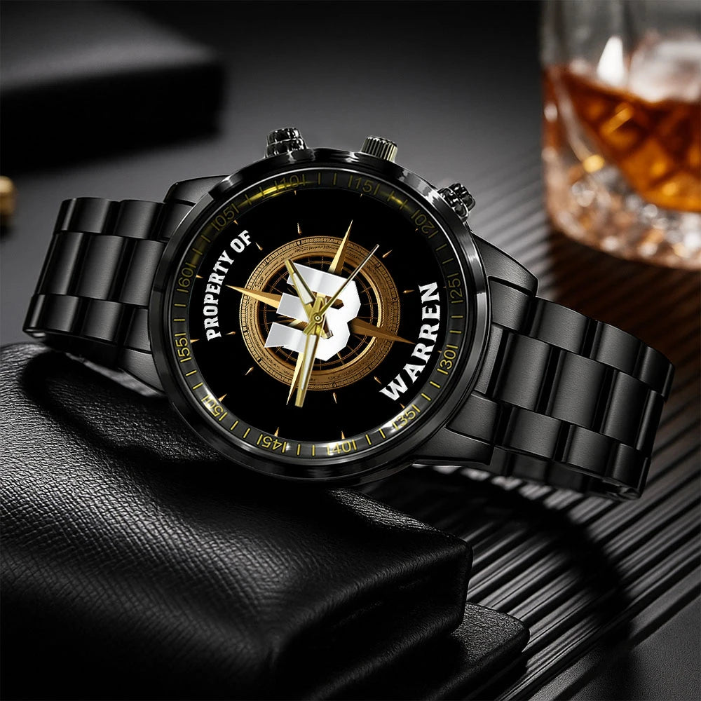 Property Of Your Name Compass Watch WARREN M1-W18