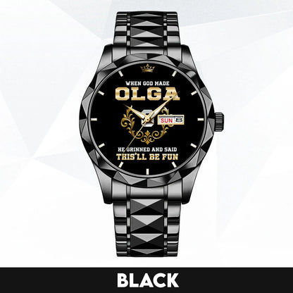 God Made Your Name Royal Watch OLGA M1-W14