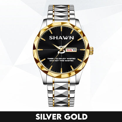 Gold & Black Watch Time You Enjoy Wasting Was Not Time Wasted SHAWN M1-W35