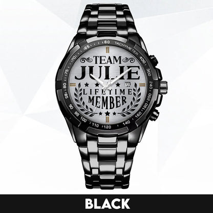 JULIE 13K1-437 Alloy-Quatz-Men Watch, Personalized Premium Gift for Anniversary