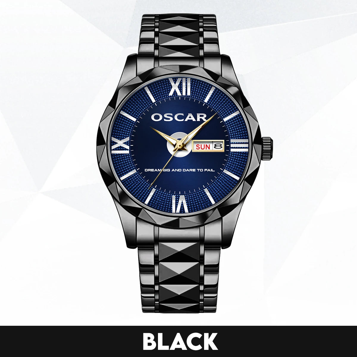 Blue & Silver Watch Dream Big and Dare to Fail OSCAR M1-W36