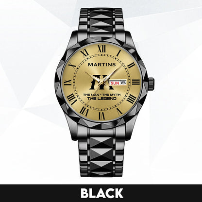 The Man The Myth The Legend Gold Watch MARTINS M1-W37