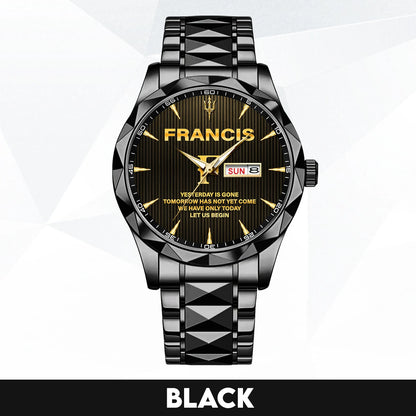 Yesterday Is Gone Mother Teresa Quote Watch FRANCIS M1-W38