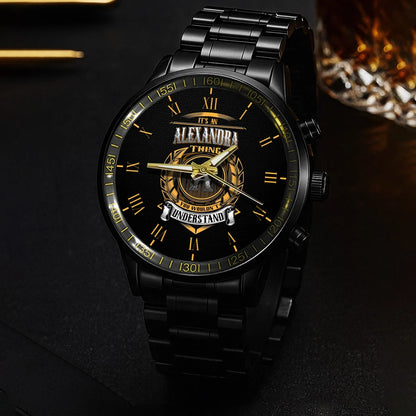 ALEXANDRA 13K1-86 Personalized Watch, Premium Gift for Anniversary
