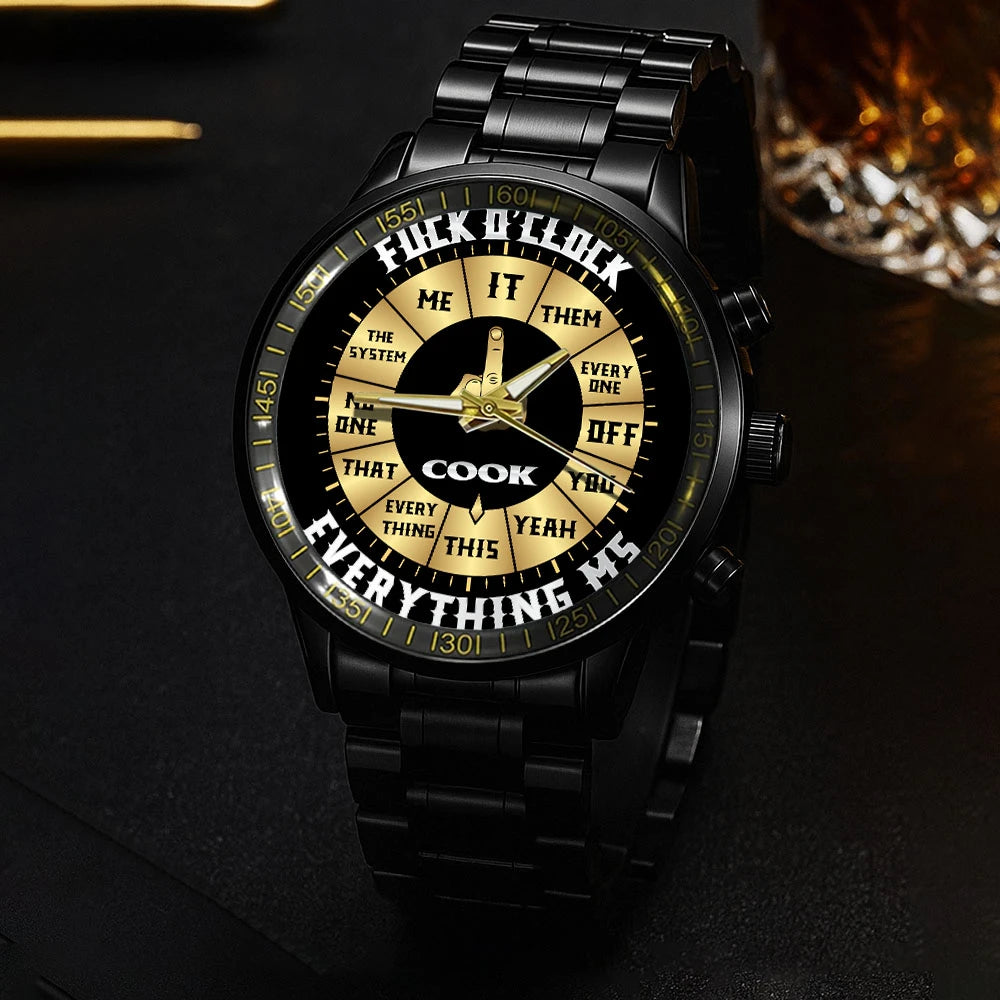 COOK 13K1-485 Personalized Attitude Watch – Funny Middle Finger Gift