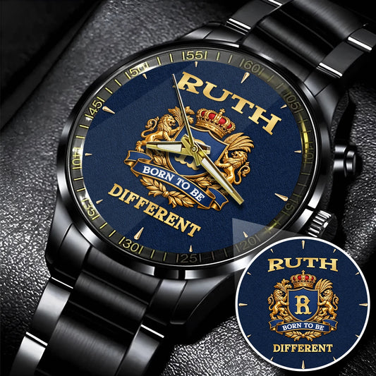 Personalized Born to Be Different Gold Logo Blue Watch RUTH M1-W25