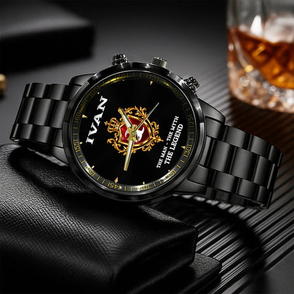 The Man The Myth The Legend Gold Crest Watch IVAN M1-W23