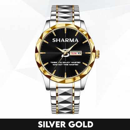 Gold & Black Watch Time You Enjoy Wasting Was Not Time Wasted SHARMA M1-W35