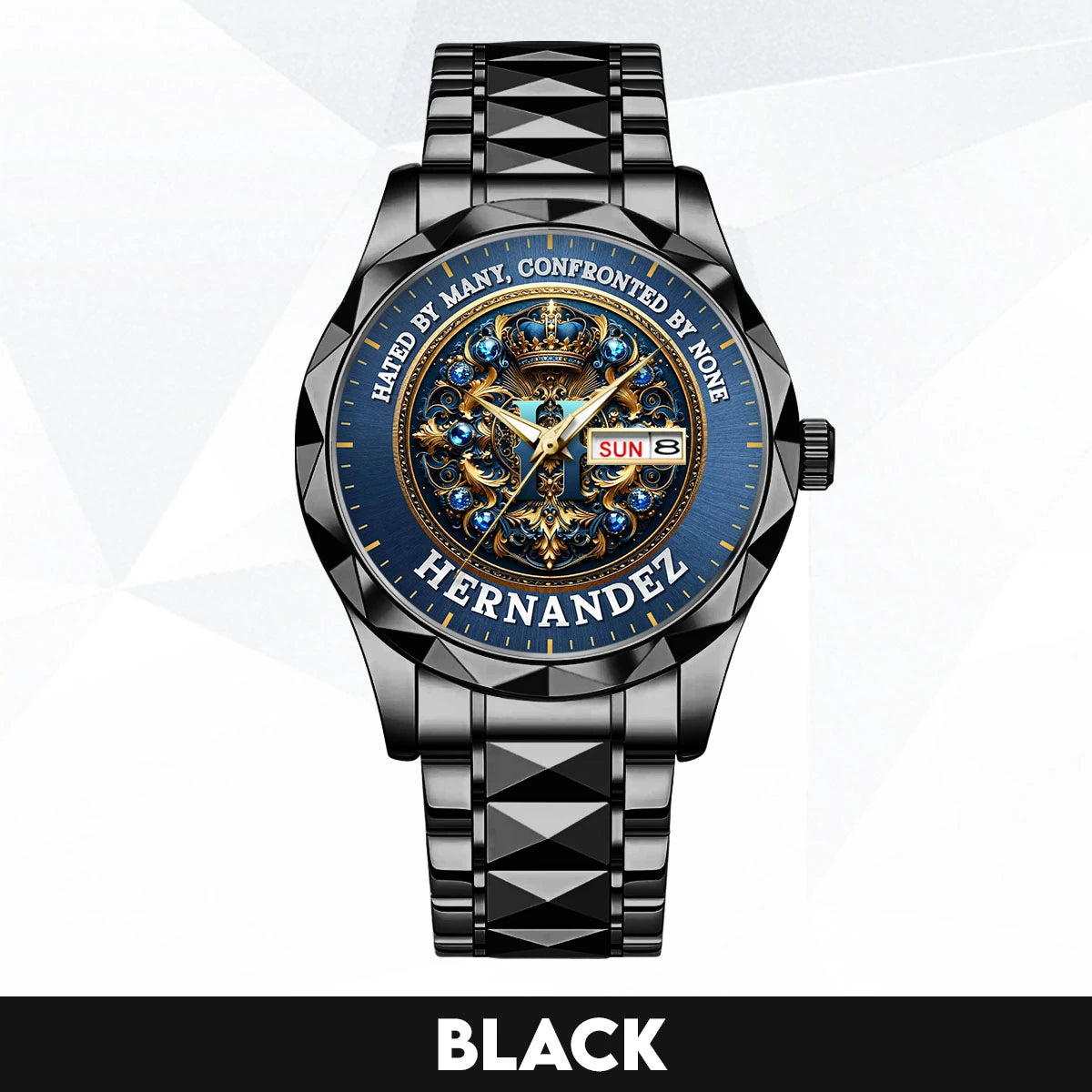 Hated By Many Confronted By None Golden Blue Watch HERNANDEZ M1-W15