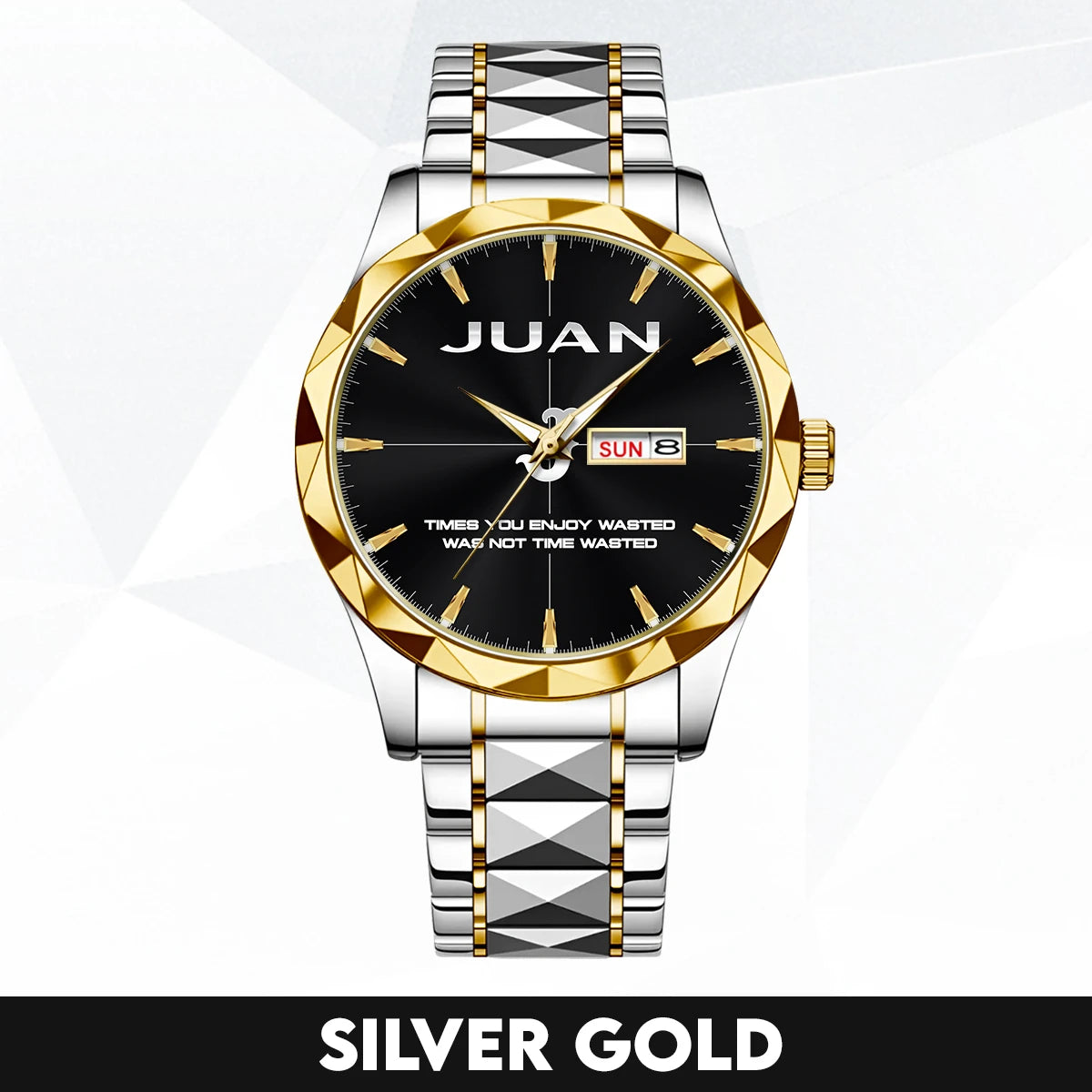 Gold & Black Watch Time You Enjoy Wasting Was Not Time Wasted JUAN M1-W35