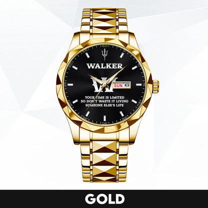 Your Time Is Limited Don't Waste It Living Someone Else's Life Silver Watch WALKER M1-W30